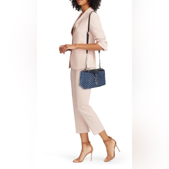 ‼️RARE‼️🎸REBECCA MINKOFF🎸✨EDIE DIAMOND-QUILTED SATCHEL✨
👖💙INDIGO💙👖 - Picture 4 of 10